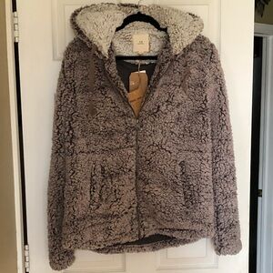 Thread & Supply Plush Hooded Sherpa Jacket